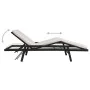 Sun lounger with black synthetic rattan cushion by vidaXL, Loungers - Ref: Foro24-43108, Price: 154,05 €, Discount: %