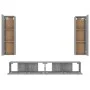 4-teiliges TV-Möbelset Sperrholz Sonoma grau von , TV-Möbel - Ref: Foro24-3114212, Preis: 170,01 €, Rabatt: %