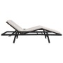Sonnenliege mit schwarzem synthetischem Rattankissen von vidaXL, Liegen - Ref: Foro24-43108, Preis: 158,74 €, Rabatt: %