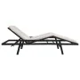 Sun lounger with black synthetic rattan cushion by vidaXL, Loungers - Ref: Foro24-43108, Price: 154,05 €, Discount: %