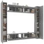 8-teiliges TV-Möbelset Sperrholz Sonoma grau von , TV-Möbel - Ref: Foro24-3114244, Preis: 371,71 €, Rabatt: %