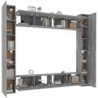 Set de muebles para TV 8 pzas madera contrachapada gris Sonoma de , Muebles TV - Ref: Foro24-3114244, Precio: 389,61 €, Descu...