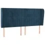 Headboard with dark blue velvet ears 163x23x118/128 cm by , Headboards and footboards - Ref: Foro24-3118252, Price: 152,99 €,...