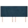 Headboard with dark blue velvet ears 163x16x118/128 cm by , Headboards and footboards - Ref: Foro24-3119876, Price: 146,72 €,...
