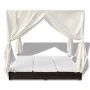 Lounger with brown synthetic rattan curtains by vidaXL, Outdoor beds - Ref: Foro24-42947, Price: 463,19 €, Discount: %