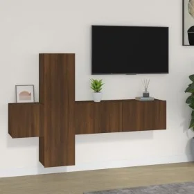 3-teiliges TV-Möbelset Sperrholz Eiche braun von , TV-Möbel - Ref: Foro24-3120229, Preis: 119,12 €, Rabatt: %