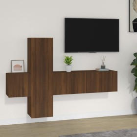 3-teiliges TV-Möbelset Sperrholz Eiche braun von , TV-Möbel - Ref: Foro24-3120229, Preis: 115,31 €, Rabatt: %