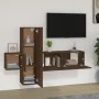 3-piece TV furniture set made of brown oak plywood by , TV Furniture - Ref: Foro24-3120229, Price: 120,89 €, Discount: %