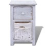 Mesita de noche de madera blanca de vidaXL, Mesitas de noche - Ref: Foro24-242866, Precio: 63,78 €, Descuento: %