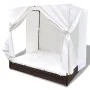Lounger with brown synthetic rattan curtains by vidaXL, Outdoor beds - Ref: Foro24-42947, Price: 463,19 €, Discount: %