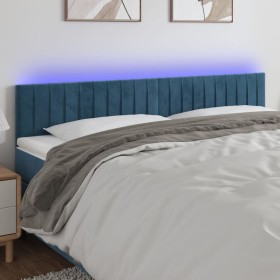 LED-Kopfteil aus dunkelbraunem Samt, 160 x 5 x 78/88 cm von , Kopf- und Fußteile - Ref: Foro24-3121908, Preis: 73,35 €, Rabat...