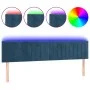 LED-Kopfteil aus dunkelbraunem Samt, 160 x 5 x 78/88 cm von , Kopf- und Fußteile - Ref: Foro24-3121908, Preis: 71,14 €, Rabat...