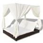 Lounger with brown synthetic rattan curtains by vidaXL, Outdoor beds - Ref: Foro24-42947, Price: 463,19 €, Discount: %