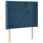 Dark blue velvet LED headboard 83x16x118/128 cm by , Headboards and footboards - Ref: Foro24-3124320, Price: 95,36 €, Discoun...