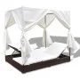 Lounger with brown synthetic rattan curtains by vidaXL, Outdoor beds - Ref: Foro24-42947, Price: 463,19 €, Discount: %