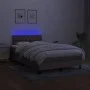 Cama box spring con colchón y LED tela gris taupe 120x200 cm de , Camas y somieres - Ref: Foro24-3133385, Precio: 358,61 €, D...