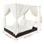 Lounger with brown synthetic rattan curtains by vidaXL, Outdoor beds - Ref: Foro24-42947, Price: 463,19 €, Discount: %