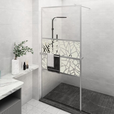 Duschwand mit ESG Glasablage Chrom Aluminium 100x195cm von , Duschwände und Duschwände - Ref: Foro24-3185502, Preis: 206,70 €...
