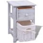Mesita de noche de madera blanca de vidaXL, Mesitas de noche - Ref: Foro24-242866, Precio: 63,78 €, Descuento: %