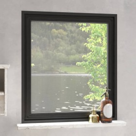 Mosquitera magnética para ventanas gris antracita 120x140 cm