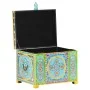 Hand-painted storage box 50x40x40 cm solid mango wood by , Storage baskets - Ref: Foro24-323540, Price: 156,43 €, Discount: %
