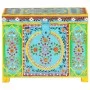 Hand-painted storage box 50x40x40 cm solid mango wood by , Storage baskets - Ref: Foro24-323540, Price: 156,43 €, Discount: %