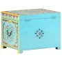 Hand-painted storage box 50x40x40 cm solid mango wood by , Storage baskets - Ref: Foro24-323540, Price: 156,43 €, Discount: %