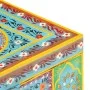 Hand-painted storage box 50x40x40 cm solid mango wood by , Storage baskets - Ref: Foro24-323540, Price: 156,43 €, Discount: %