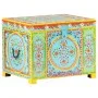 Hand-painted storage box 50x40x40 cm solid mango wood by , Storage baskets - Ref: Foro24-323540, Price: 156,43 €, Discount: %