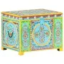 Hand-painted storage box 50x40x40 cm solid mango wood by , Storage baskets - Ref: Foro24-323540, Price: 156,43 €, Discount: %
