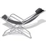 Tumbonas reclinables 2 unidades acero negro de vidaXL, Tumbonas - Ref: Foro24-42936, Precio: 140,97 €, Descuento: %