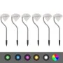 Solar-LED-Lampen für den Garten 6 Einheiten 9x7,8x29,5 cm von , Außenbeleuchtung - Ref: Foro24-42341, Preis: 20,96 €, Rabatt: %