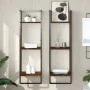 3-stöckiges Wandregal braunes Eichenholz 30x25x100 cm von , Regale und Regale - Ref: Foro24-836307, Preis: 31,36 €, Rabatt: %