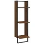 3-stöckiges Wandregal braunes Eichenholz 30x25x100 cm von , Regale und Regale - Ref: Foro24-836307, Preis: 31,36 €, Rabatt: %