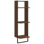 3-stöckiges Wandregal braunes Eichenholz 30x25x100 cm von , Regale und Regale - Ref: Foro24-836307, Preis: 31,75 €, Rabatt: %