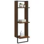 3-stöckiges Wandregal braunes Eichenholz 30x25x100 cm von , Regale und Regale - Ref: Foro24-836307, Preis: 31,36 €, Rabatt: %