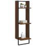3-stöckiges Wandregal braunes Eichenholz 30x25x100 cm von , Regale und Regale - Ref: Foro24-836307, Preis: 31,75 €, Rabatt: %