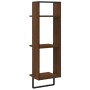 Estantería de pared 3 niveles madera marrón roble 30x25x100 cm de , Estantes y estanterías - Ref: Foro24-836307, Precio: 31,75 €