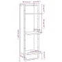 3-stöckiges Wandregal braunes Eichenholz 30x25x100 cm von , Regale und Regale - Ref: Foro24-836307, Preis: 31,36 €, Rabatt: %