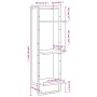 3-stöckiges Wandregal braunes Eichenholz 30x25x100 cm von , Regale und Regale - Ref: Foro24-836307, Preis: 31,75 €, Rabatt: %
