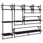 Estantes de pared con barras 6 pzas madera de ingeniería negro de , Estantes y estanterías - Ref: Foro24-836268, Precio: 58,9...
