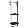 Wall shelves with 6 pieces of engineered wood and black bars by , Shelves and shelves - Ref: Foro24-836268, Price: 58,37 €, D...
