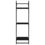 Wall shelves with 6 pieces of engineered wood and black bars by , Shelves and shelves - Ref: Foro24-836268, Price: 58,37 €, D...