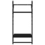 Estantes de pared con barras 6 pzas madera de ingeniería negro de , Estantes y estanterías - Ref: Foro24-836268, Precio: 58,9...