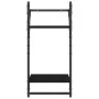 Wall shelves with 6 pieces of engineered wood and black bars by , Shelves and shelves - Ref: Foro24-836268, Price: 58,37 €, D...