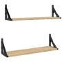 Estantes de pared 2 unidades roble Sonoma 60x15x15,5 cm de , Estantes y estanterías - Ref: Foro24-836324, Precio: 27,18 €, De...