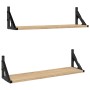 Wandregale 2 Stück Eiche Sonoma 60x15x15,5 cm von , Regale und Regale - Ref: Foro24-836324, Preis: 28,80 €, Rabatt: %