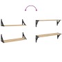 Wandregale 2 Stück Eiche Sonoma 60x15x15,5 cm von , Regale und Regale - Ref: Foro24-836324, Preis: 28,80 €, Rabatt: %