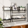Estantes de pared con barras 4 pzas madera de ingeniería negro by , Shelves and shelves - Ref: Foro24-836263, Price: 36,92 €,...