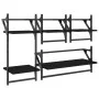 Estantes de pared con barras 4 pzas madera de ingeniería negro by , Shelves and shelves - Ref: Foro24-836263, Price: 36,51 €,...